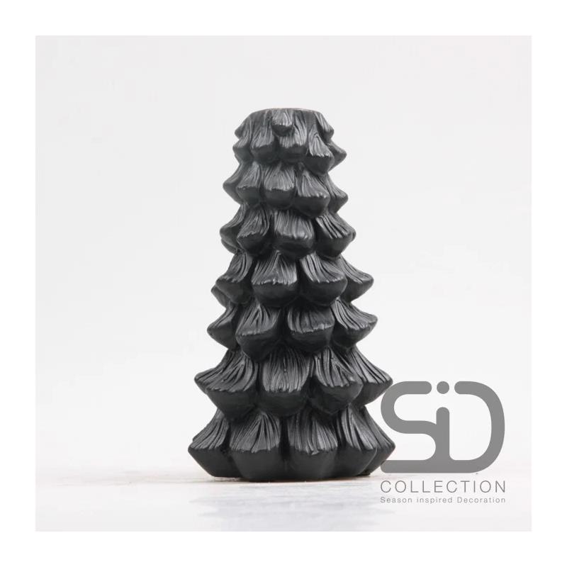 Kandelaar everlands kunstkerstboom 11x11x19 zwart